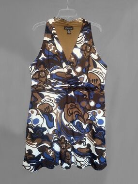 Vintage Y2K INC Earth Tone Swirl Dress